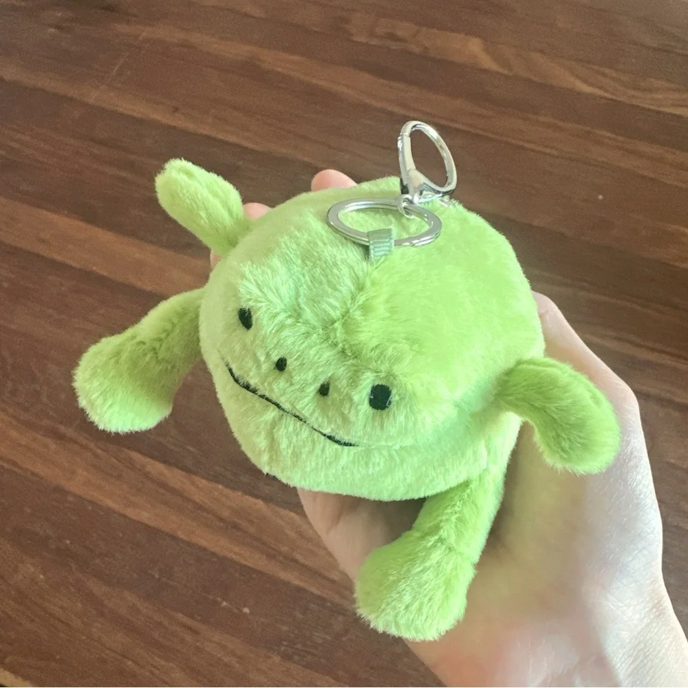 Green Rain Frog Plush Bag Charm Kawaii Soft Toy Keychain Cute Frogcore